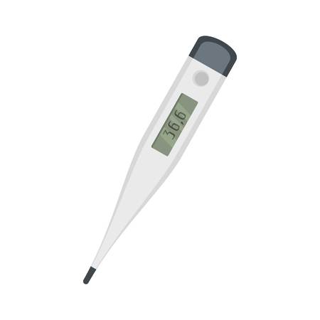 Modern thermometer icon. Flat illustration of modern thermometer vector icon for webのイラスト素材