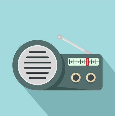 Speaker radio icon. Flat illustration of speaker radio vector icon for web designのイラスト素材