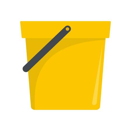 Garden bucket icon. Flat illustration of garden bucket vector icon for webのイラスト素材