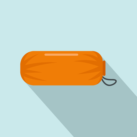 Sleeping bag icon. Flat illustration of sleeping bag vector icon for web designのイラスト素材