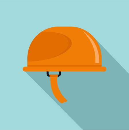 Hiking helmet icon. Flat illustration of hiking helmet vector icon for web designのイラスト素材