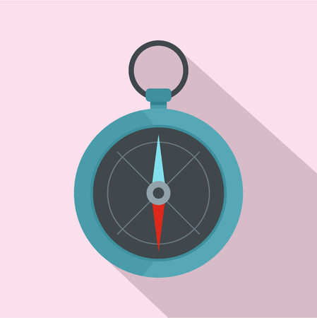Compass icon. Flat illustration of compass vector icon for web designのイラスト素材