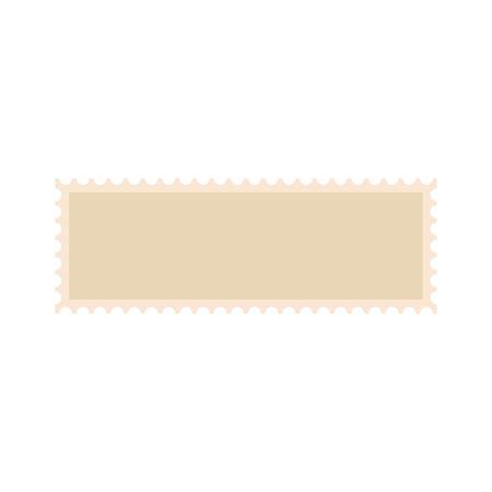 Letter postage stamp icon. Flat illustration of letter postage stamp vector icon for webのイラスト素材