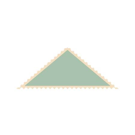 Triangular postage stamp icon. Flat illustration of triangular postage stamp vector icon for webのイラスト素材