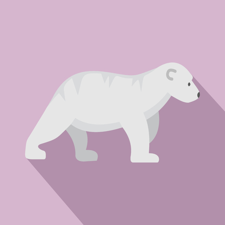 Polar bear kid icon. Flat illustration of polar bear kid vector icon for web design.のイラスト素材