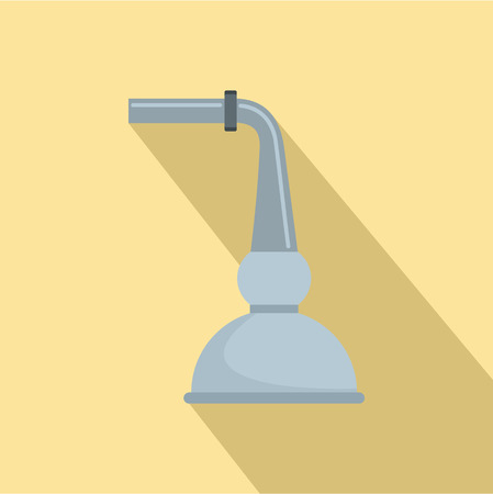 Steel pipe icon. Flat illustration of steel pipe vector icon for web designのイラスト素材