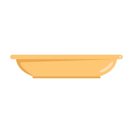 Plate icon. Flat illustration of plate vector icon for webのイラスト素材