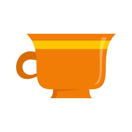 Coffee cup icon. Flat illustration of coffee cup vector icon for web.のイラスト素材