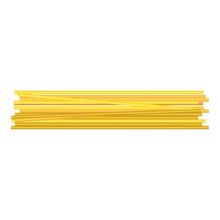 Long pasta icon. Realistic illustration of long pasta vector icon for web design isolated on white backgroundのイラスト素材