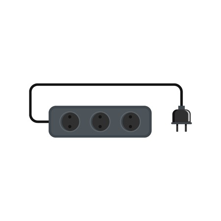 Power outlet icon. Flat illustration of power outlet vector icon for webのイラスト素材