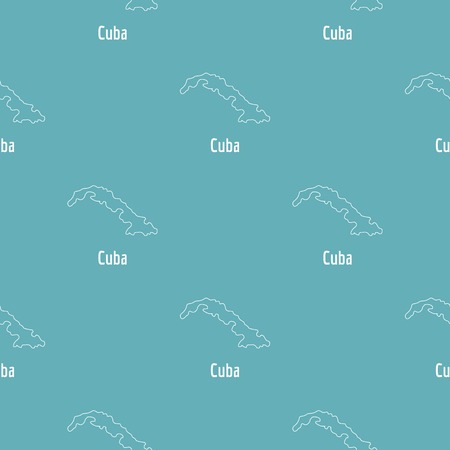 Cuba map thin line. Simple illustration of Cuba map vector isolated on white backgroundのイラスト素材