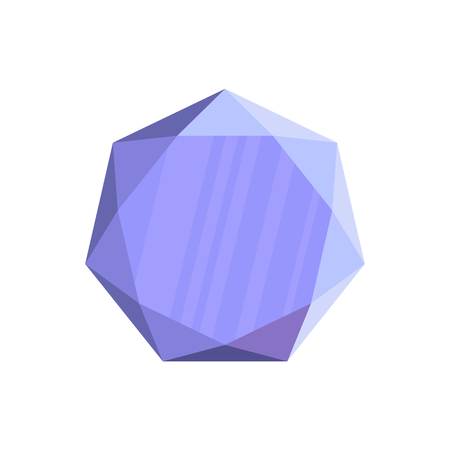 Pentagonal precious stone icon. Flat illustration of pentagonal precious stone vector icon for web.のイラスト素材