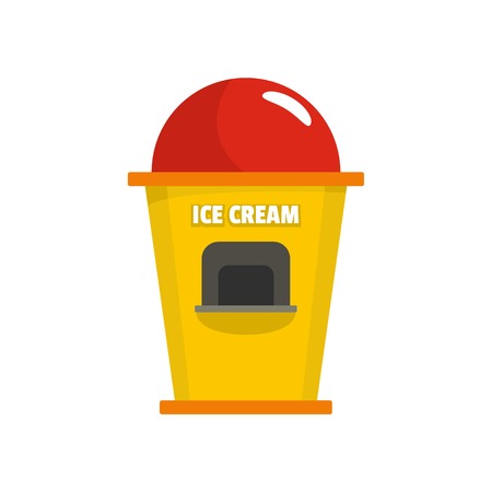 Ice creme trade point icon. Flat illustration of ice creme trade point vector icon for web.のイラスト素材