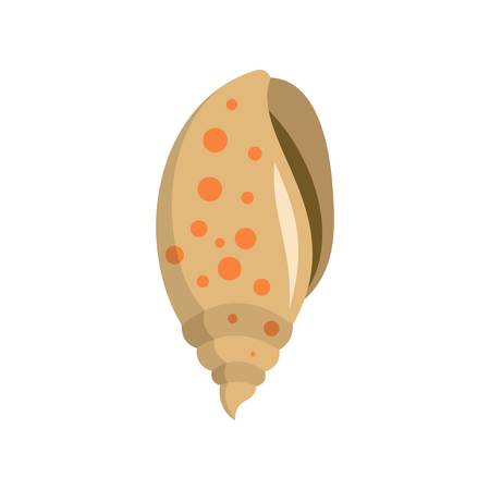 Sea shell icon. Flat illustration of sea shell vector icon for webのイラスト素材