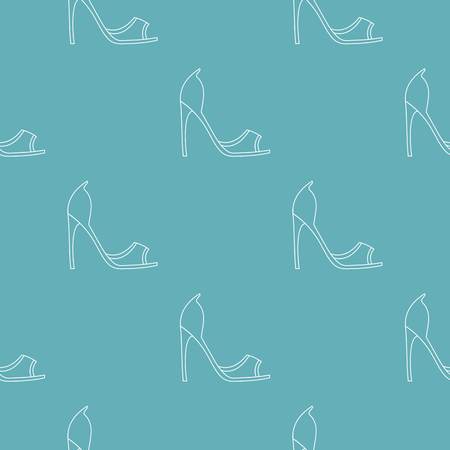 Woman shoes pattern vector seamless repeating for any web designのイラスト素材