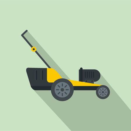 Motor grass cutter icon. Flat illustration of motor grass cutter vector icon for web designのイラスト素材