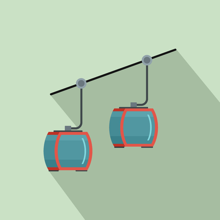 Escalator for skiers icon. Flat illustration of escalator for skiers vector icon for web designのイラスト素材