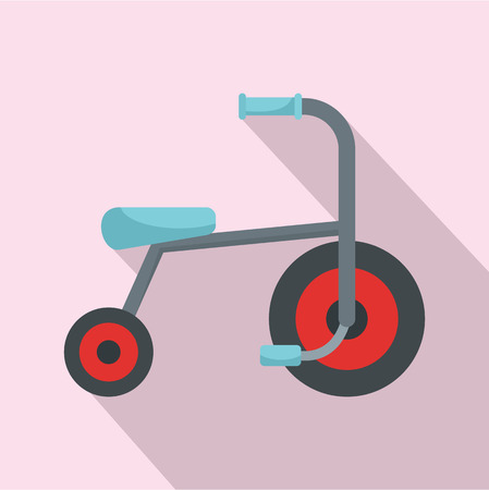 Kid tricycle icon. Flat illustration of kid tricycle vector icon for web designのイラスト素材