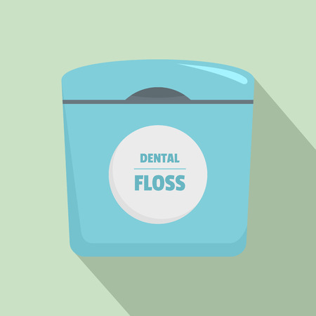 Dental floss box icon. Flat illustration of dental floss box vector icon for web designのイラスト素材