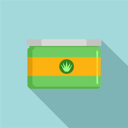 Aloe body cream icon. Flat illustration of aloe body cream vector icon for web designのイラスト素材