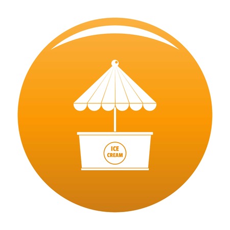 Ice creme icon. Simple illustration of ice creme vector icon for any design orangeのイラスト素材