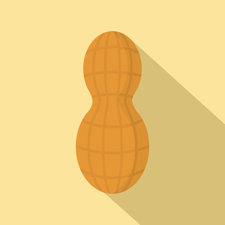 Eco peanut icon. Flat illustration of eco peanut vector icon for web designのイラスト素材