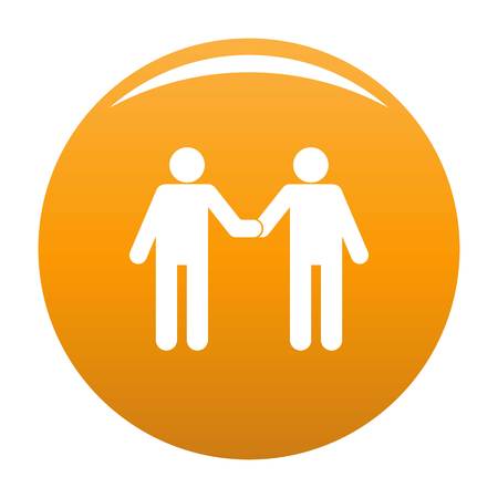 Agreement icon. Simple illustration of agreement vector icon for any design orangeのイラスト素材