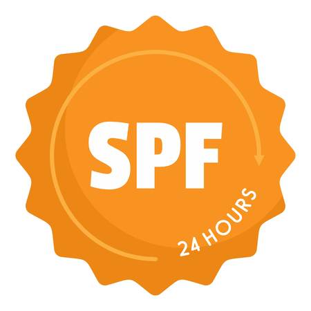 Spf logo. Flat illustration of spf vector logo for web designのイラスト素材