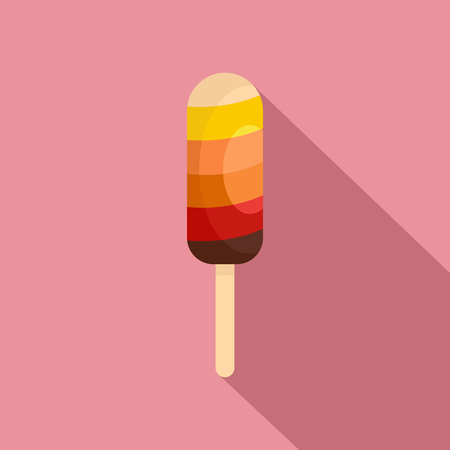 Beach ice cream icon. Flat illustration of beach ice cream vector icon for web designのイラスト素材
