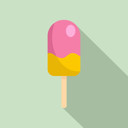 Cold ice cream icon. Flat illustration of cold ice cream vector icon for web designのイラスト素材