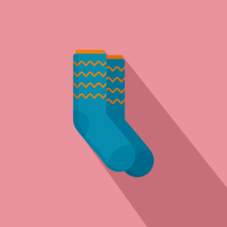 Winter socks icon. Flat illustration of winter socks vector icon for web designのイラスト素材