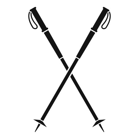 Nord walking sticks icon. Simple illustration of nord walking sticks vector icon for web design isolated on white backgroundのイラスト素材