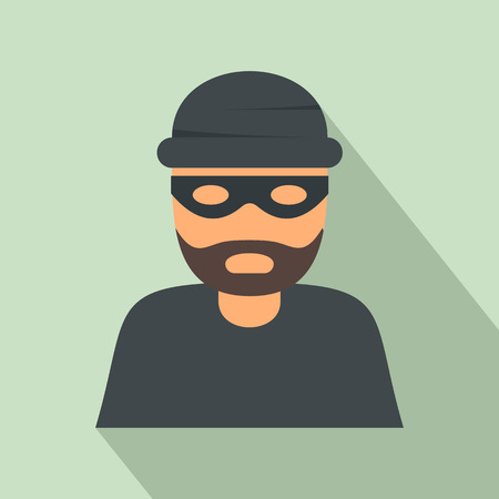 Thief icon. Flat illustration of thief vector icon for web designのイラスト素材