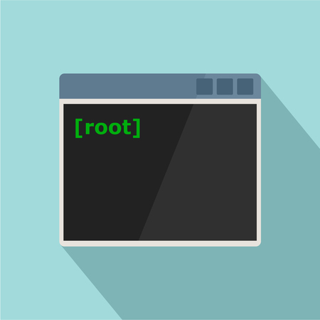 Root window icon. Flat illustration of root window vector icon for web designのイラスト素材
