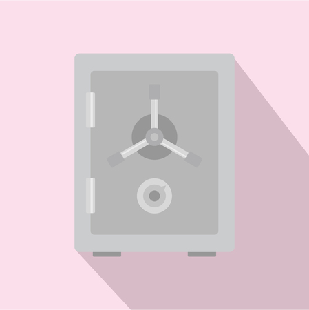 Steel safe icon. Flat illustration of steel safe vector icon for web designのイラスト素材