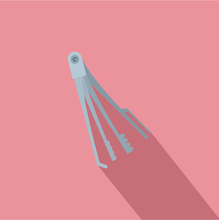 Skeleton key icon. Flat illustration of skeleton key vector icon for web designのイラスト素材