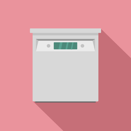 Closed dishwasher icon. Flat illustration of closed dishwasher vector icon for web designのイラスト素材