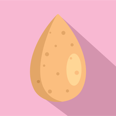 Clean almond icon. Flat illustration of clean almond vector icon for web designのイラスト素材