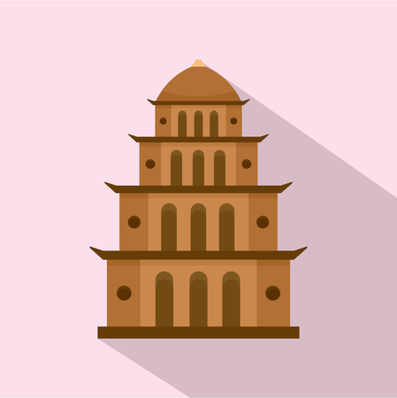Temple icon. Flat illustration of temple vector icon for web designのイラスト素材