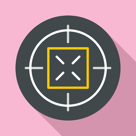 Hunting gun aim icon. Flat illustration of hunting gun aim vector icon for web designのイラスト素材