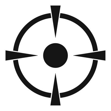 Reticle target icon. Simple illustration of reticle target vector icon for web design isolated on white backgroundのイラスト素材