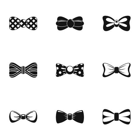 Papillon icons set. Simple set of 9 papillon vector icons for web isolated on white backgroundのイラスト素材