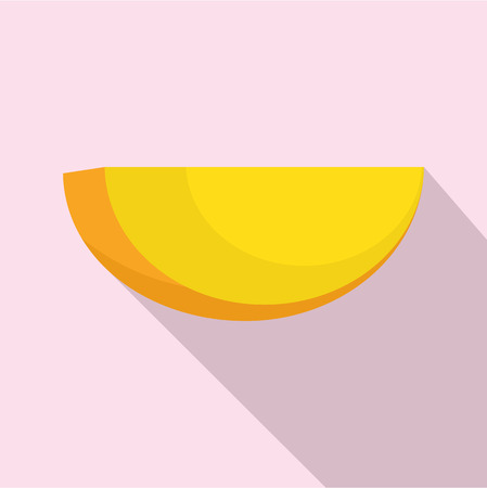 Half of mango icon. Flat illustration of half of mango vector icon for web designのイラスト素材