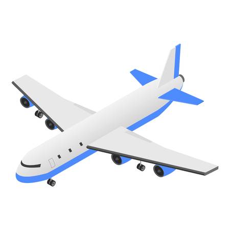 Delivery plane icon. Isometric of delivery plane vector icon for web design isolated on white...