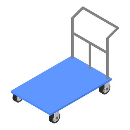 Load cart icon. Isometric of load cart vector icon for web design isolated on white backgroundのイラスト素材