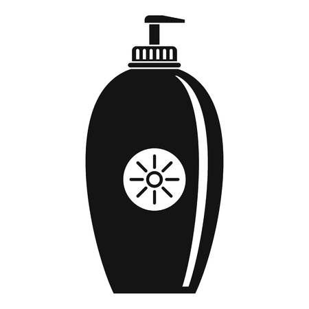 Sun lotion dispenser icon. Simple illustration of sun lotion dispenser vector icon for web design isolated on white backgroundのイラスト素材