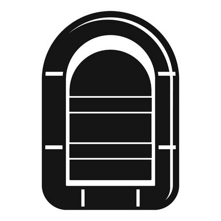 Rubber boat icon. Simple illustration of rubber boat vector icon for web design isolated on white backgroundのイラスト素材