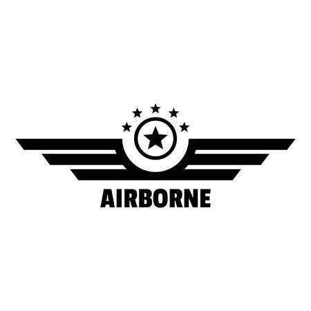 Airborne logo. Simple illustration of airborne vector logo for web design isolated on white backgroundのイラスト素材