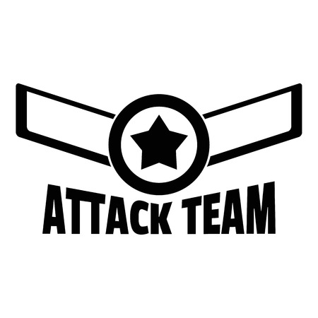 Attack star team logo. Simple illustration of attack star team vector logo for web design isolated on white backgroundのイラスト素材