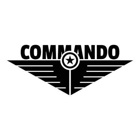 Commando logo. Simple illustration of commando vector logo for web design isolated on white backgroundのイラスト素材